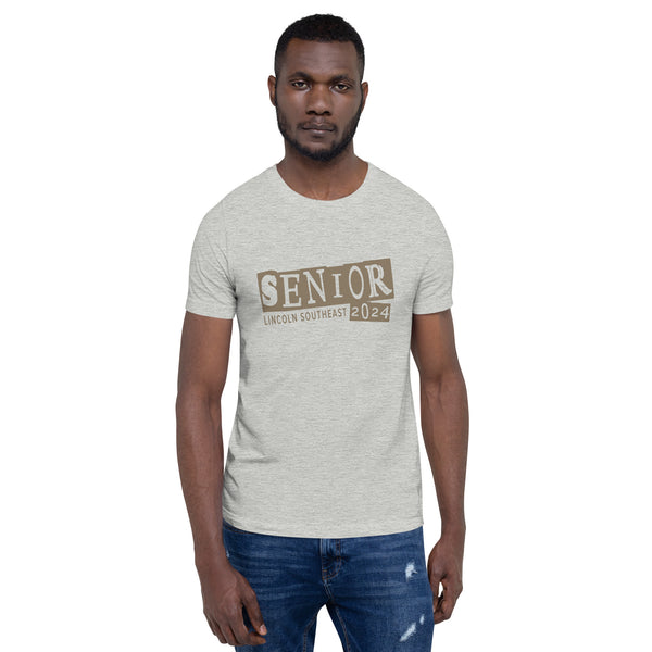 Lincoln Southeast 24 Unisex t-shirt-Gold Print