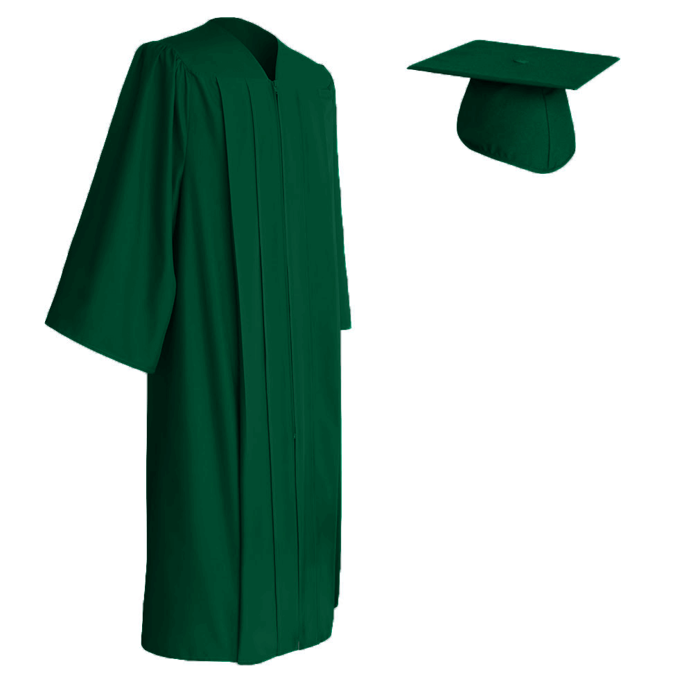Hunter Green Cap and Gown